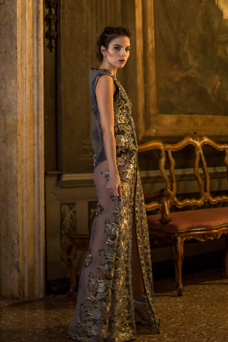 Abaya - Baroque Long Dress - Sustainable Clothing Fashion Brand Label POETHICA®