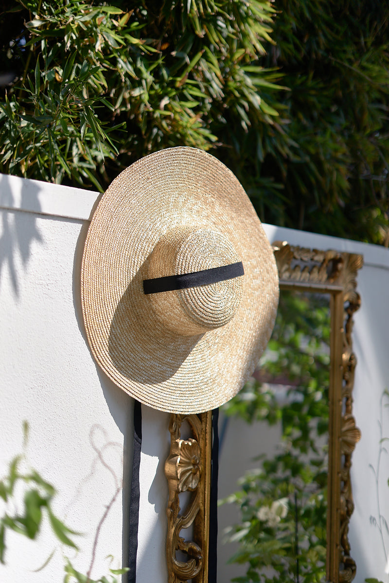 Catherine, Handmade Large Straw Hat - Beige - Sustainable Clothing Fashion Brand Label POETHICA®