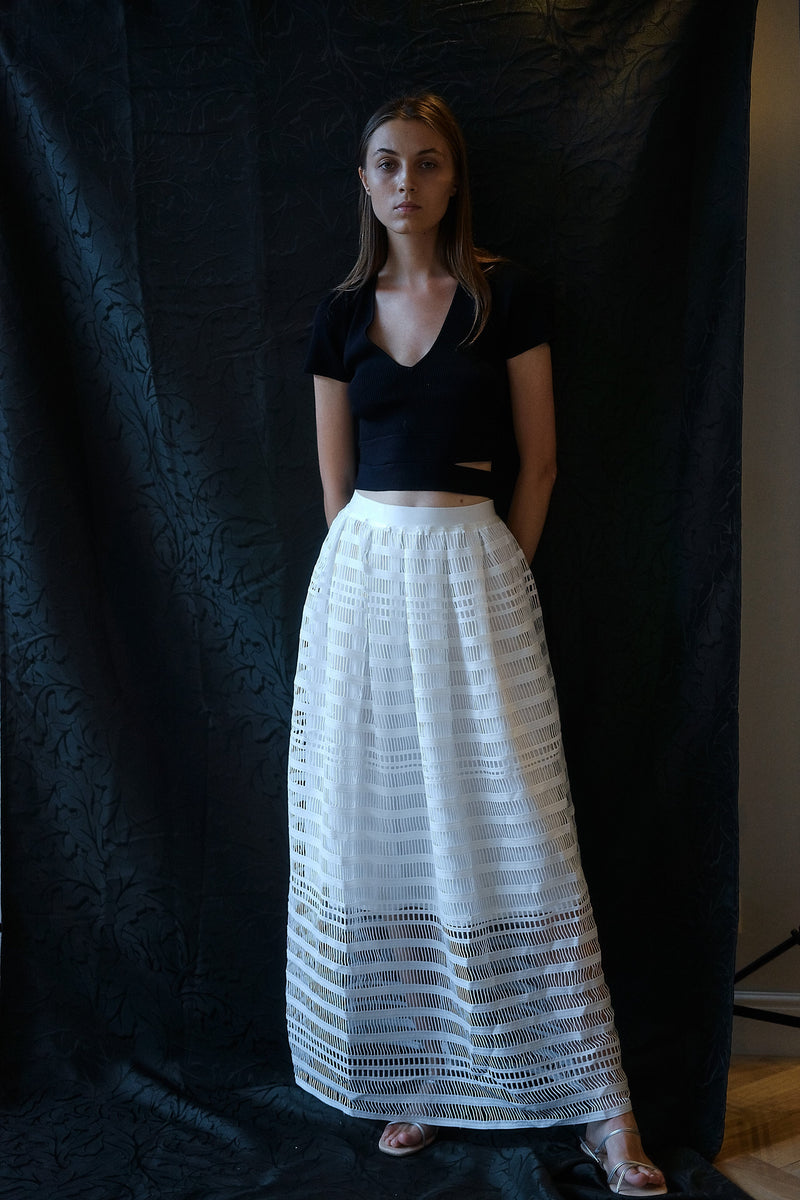Lorqueña - Long Skirt White
